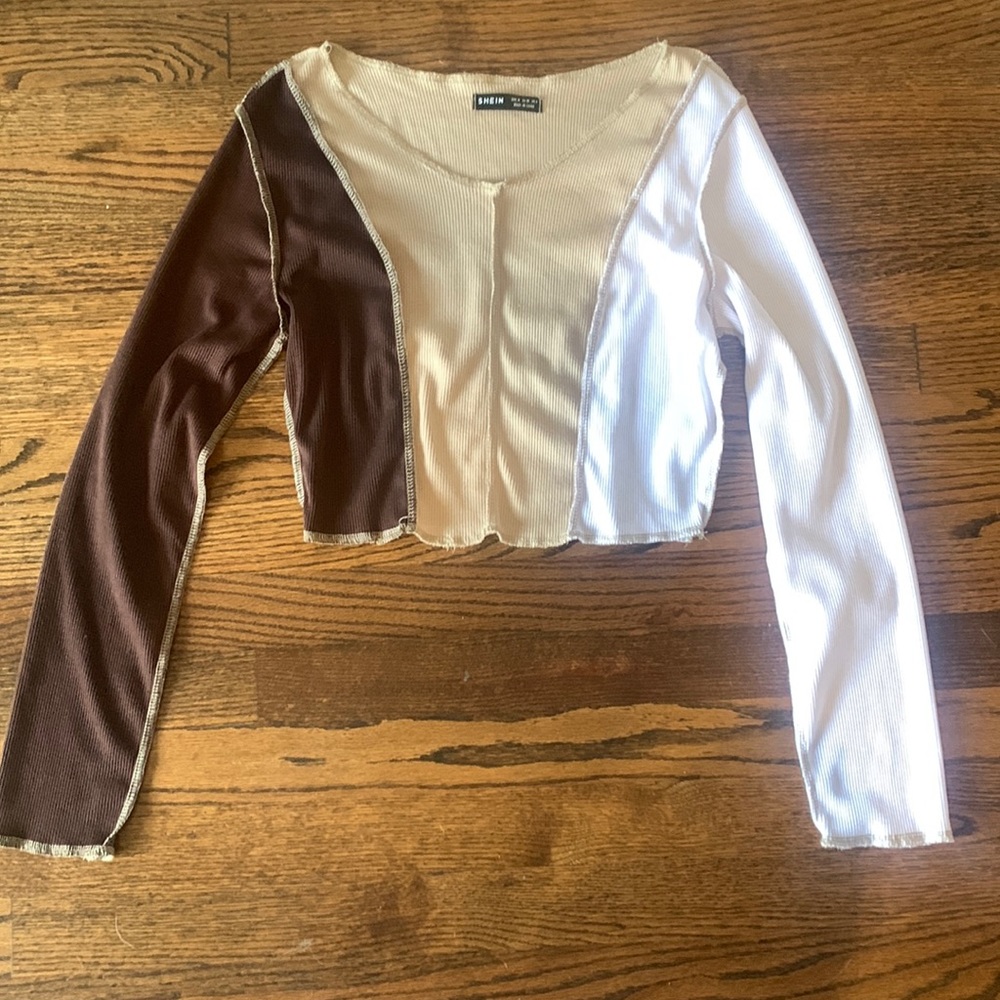 Shein long sleeve crop top, size medium